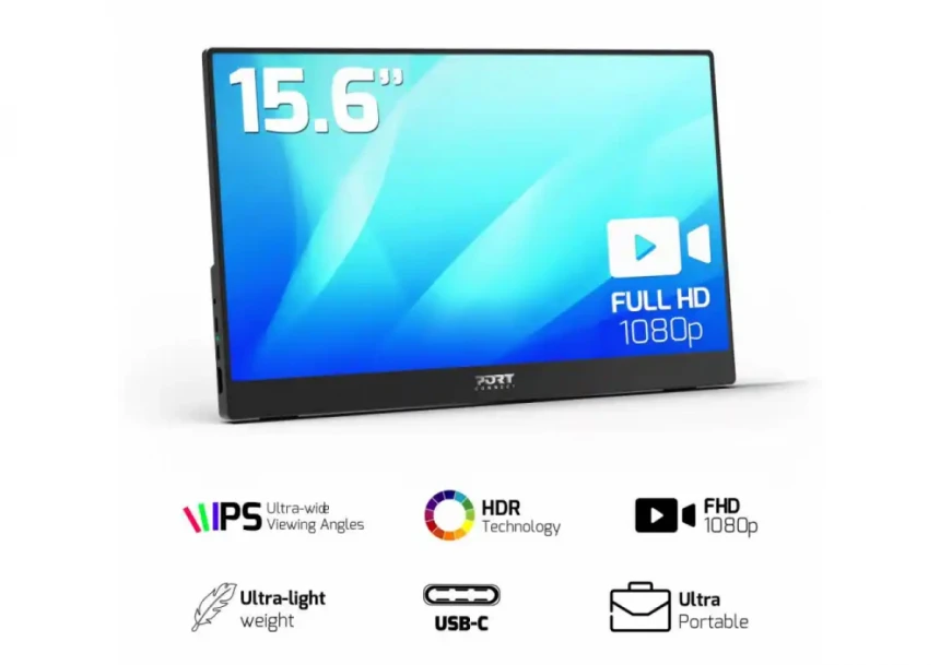 Portabl monitor 15.6 Port Designs 902101 1920x1080/IPS/HDMI/USB-A/USB-C/3.5mm/HDR
