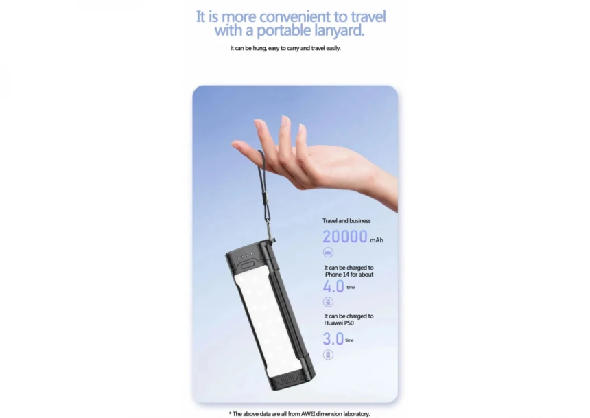 Powerbank AWEI P175K  20.000 mAh Li-Polymer