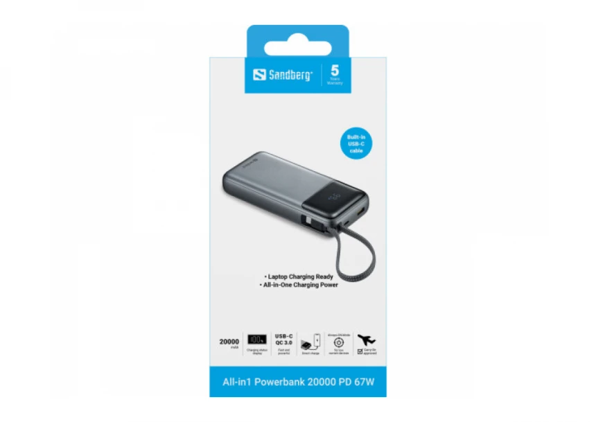 Powerbank Sandberg All in1 421-29 20000mAh PD67W