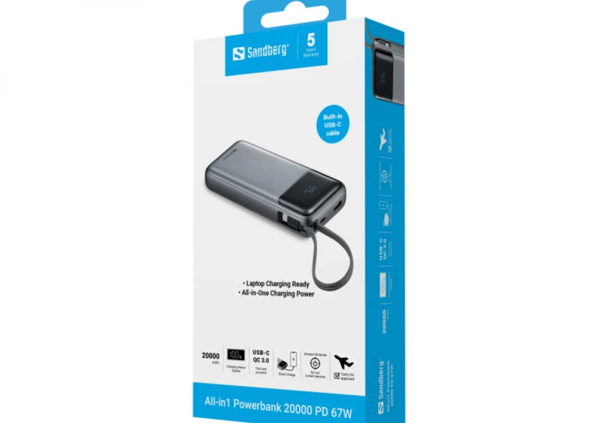 Powerbank Sandberg All in1 421-29 20000mAh PD67W