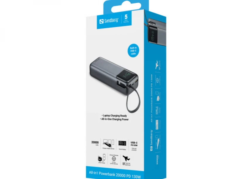 Powerbank Sandberg All in1 421-30 20000mAh PD130W