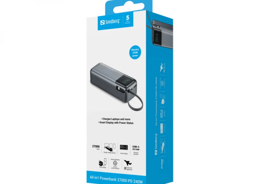 Powerbank Sandberg All in1 421-31 27000mAh PD240W