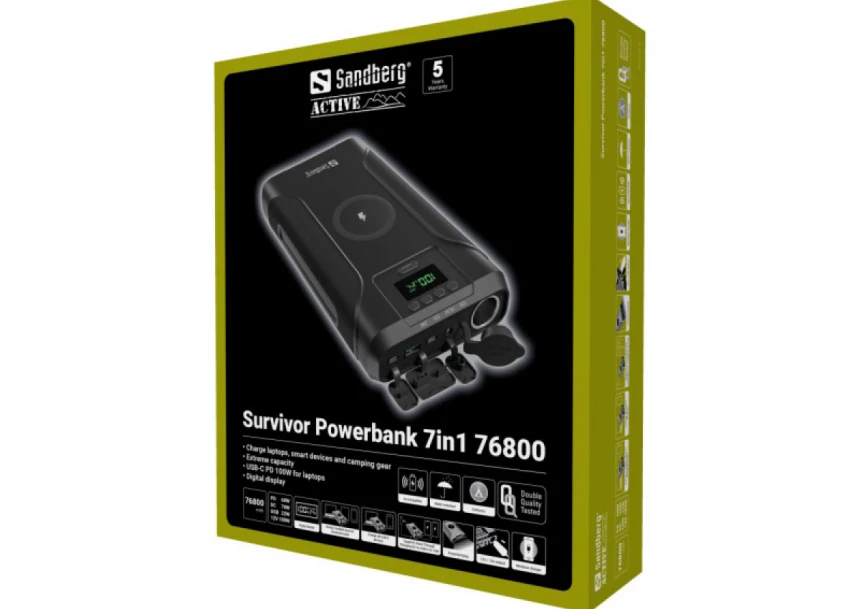 Powerbank Sandberg Survivor 7u1 421-15 76800mAh 60W PD