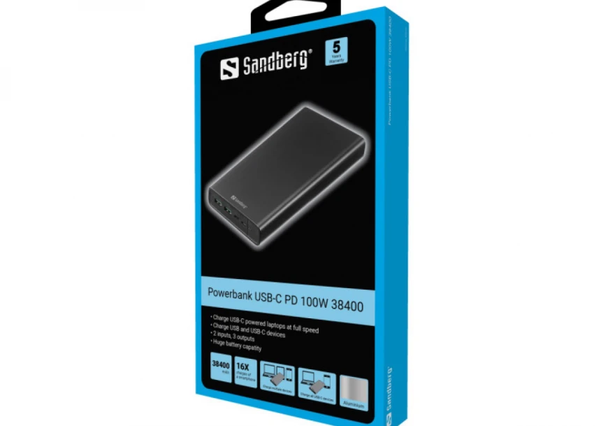 Powerbank Sandberg USB-C 420-63 38400mAh 100W