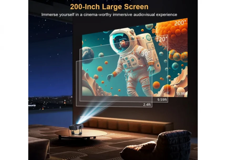 Projektor Zeus P7-Ultra FHD/LED LCD/7000LUM(400ANSI)/DuaWiFi/mirac/BT/HDMI/USB/zvuč/Android 12