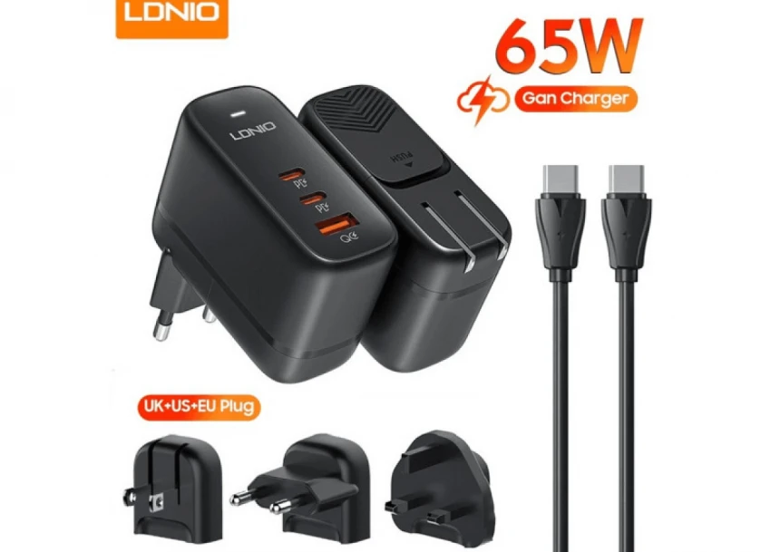 Punjač za laptop USB-C 65W Q366 GaN QC3....