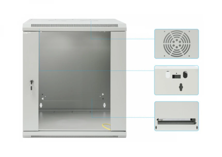 Rack orman Intellinet 711890 19"/12U 570x600x635/staklena vrata/bravica