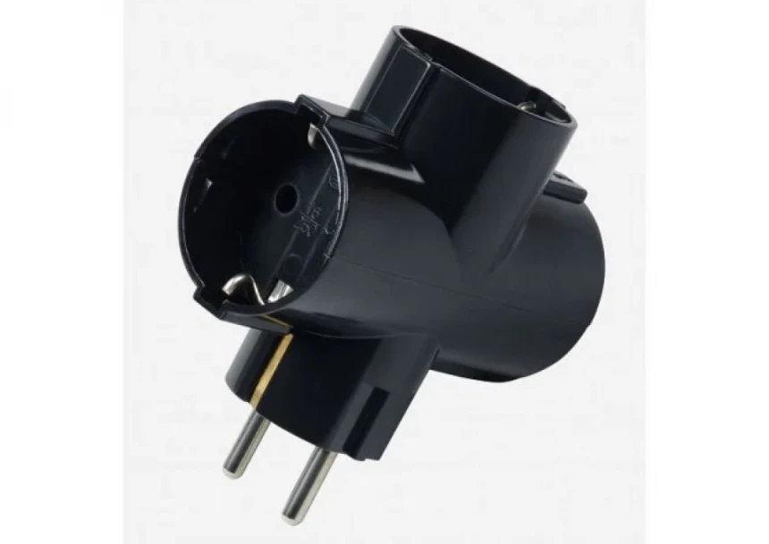 Razdelnik trostruki Commel (c6338-4) crn...