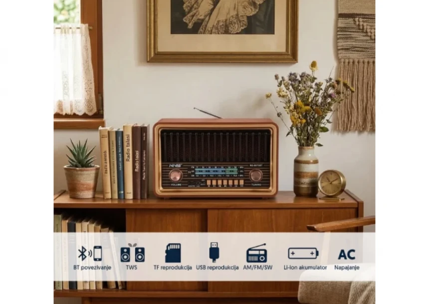 Retro RGB Bluetooth Radio 8075BT