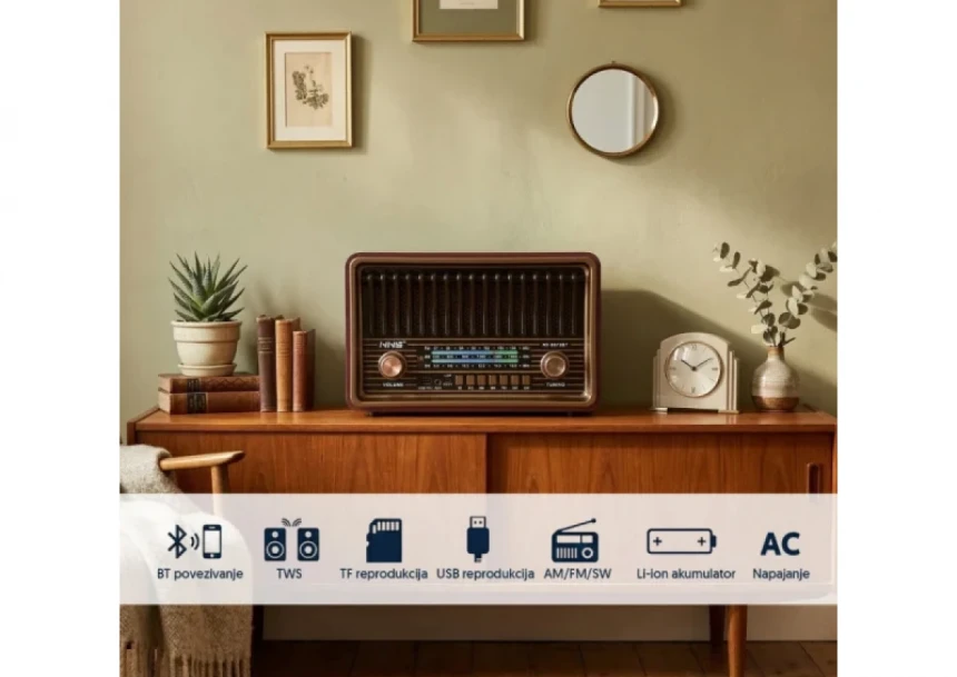 Retro RGB Bluetooth Radio 8075BT/B