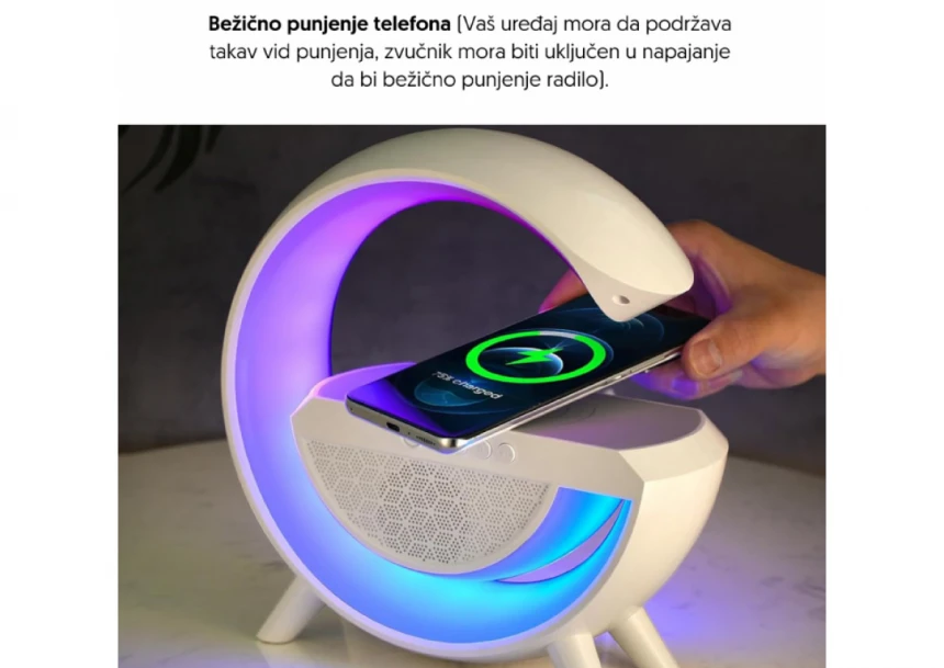 RGB BT zvučnik sa bežičnim punjačem