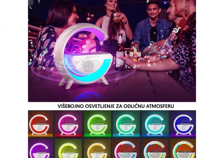 RGB BT zvučnik sa bežičnim punjačem