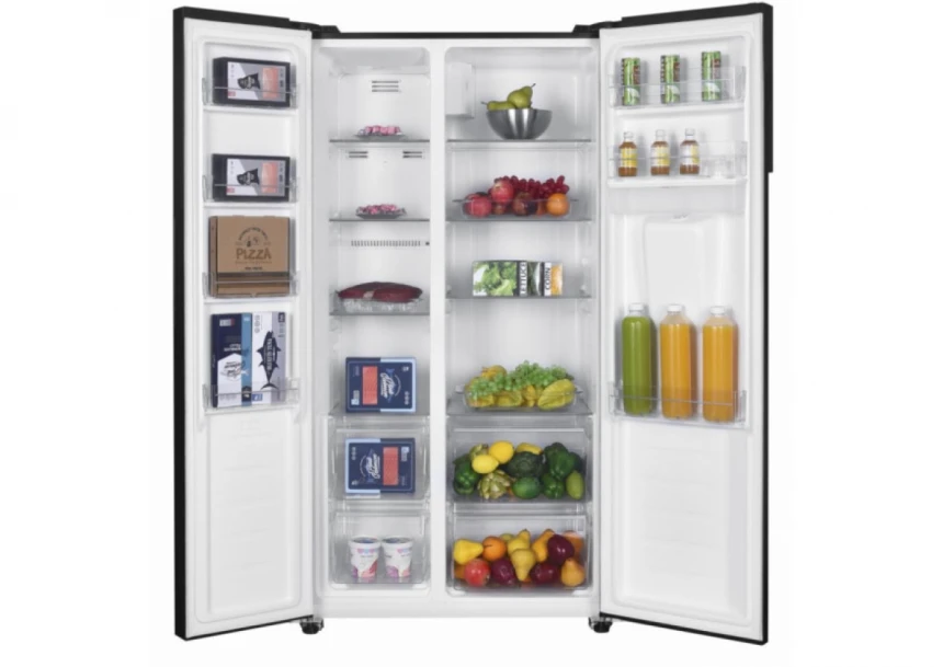 SBS frižider HEINNER  HSBS-H439NFBKWDE++ 439l/NoFrost/dispanzer/inverter/crni