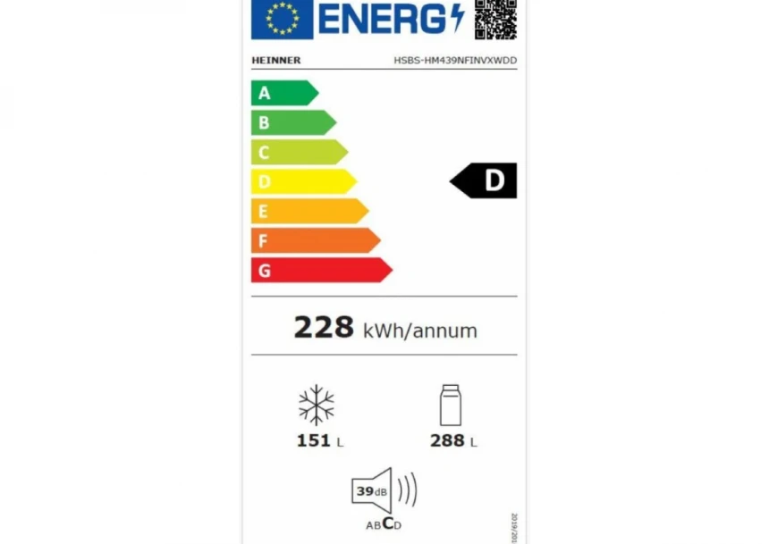 SBS frižider HEINNER HSBS-HM439NFINVXWDD 439l/NoFrost/dispanzer/inverter/Inox