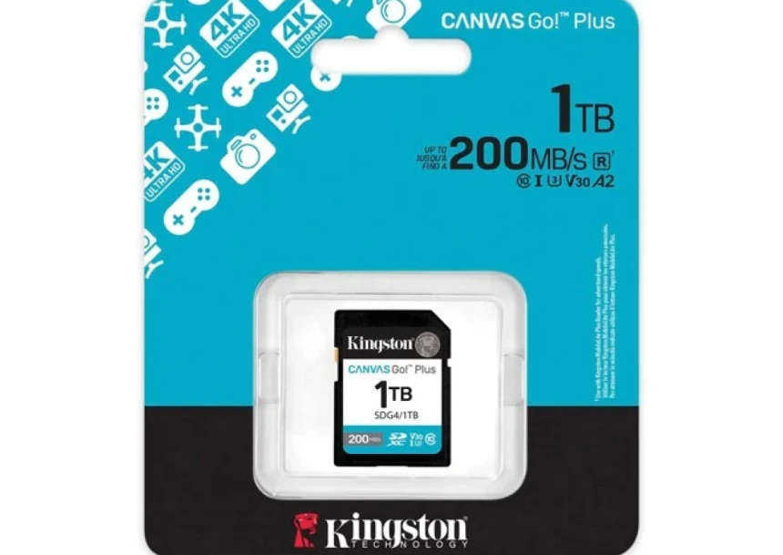 SD Card 1TB Kingston SDG4/1TB class 10 200Mbs/160MBs