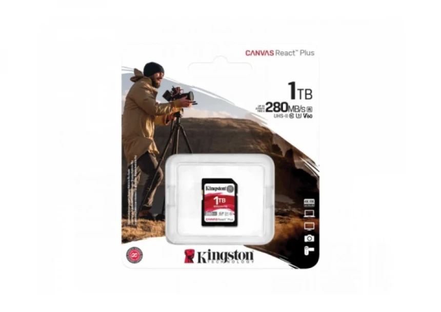 SD Card 1TB Kingston SDR2V6/1TB class 10 HD/2K/4K 280Mbs/150MBs