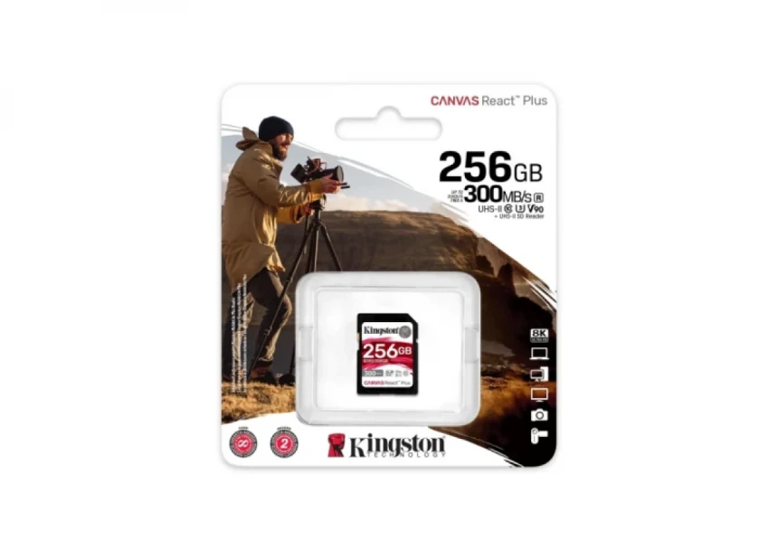 SD Card 256GB Kingston Canvas React Plus SDR2/256GB