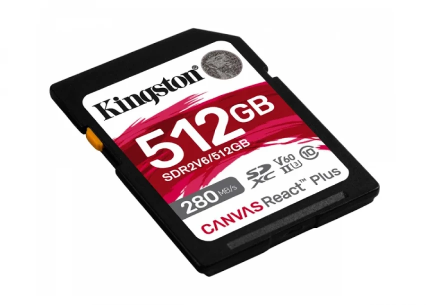 SD Card 512GB Kingston SDR2V6/512GB class 10 HD/2K/4K 280Mbs/150MBs