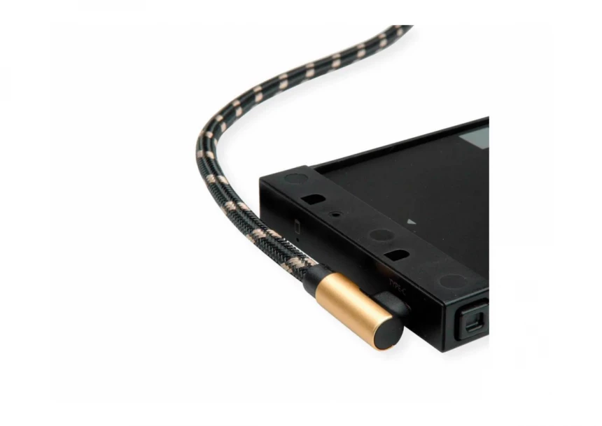 Secomp Roline Gold USB2.0 Reversibile type C - A, pod uglom 90, M/M 3.0m