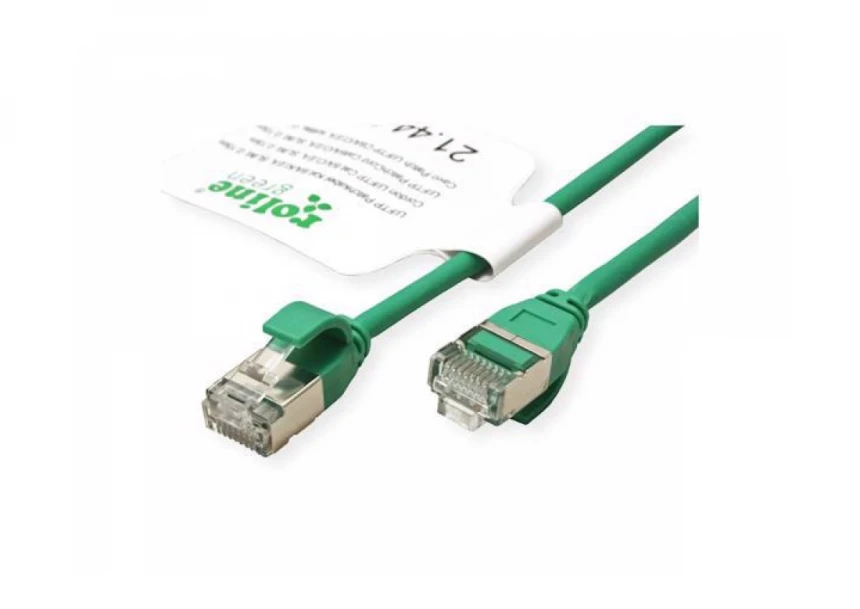 Secomp Roline GREEN U/FTP Data Center PatchCord 6A Slim LSOH zeleni 0.3m