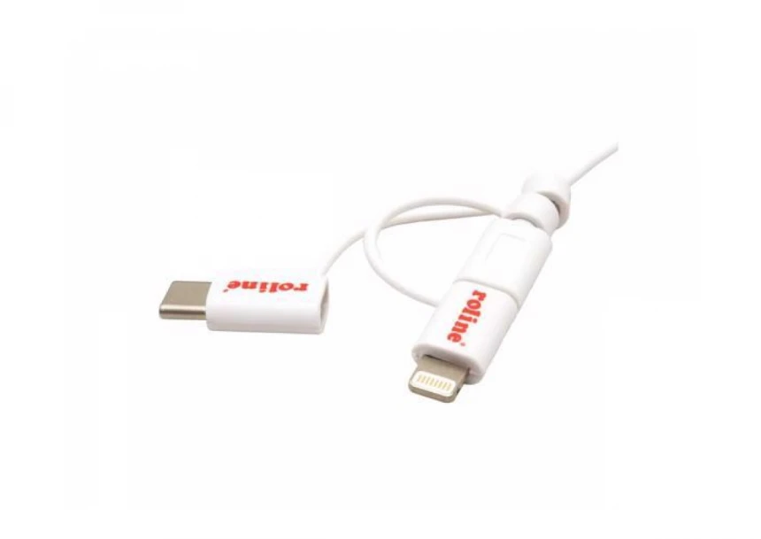 Secomp Roline USB 2.0 Charge & Sync A micro B + 8 pin + C m/m 1.0m