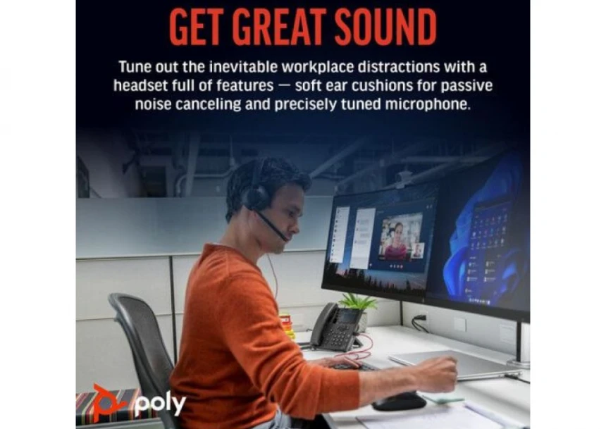 Slusalice Poly Blackwire 5220 Black 8X231A6