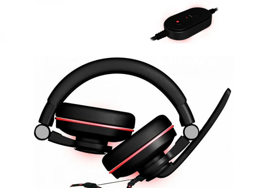 Slusalice sa mikrofonom EpicGear Sonorouz SE 7.1 USB crno crvene