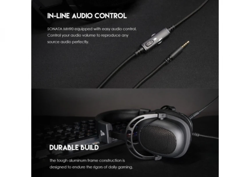 Slušalice sa mikrofonom Fantech MH90 Sonata 3.5mm crne