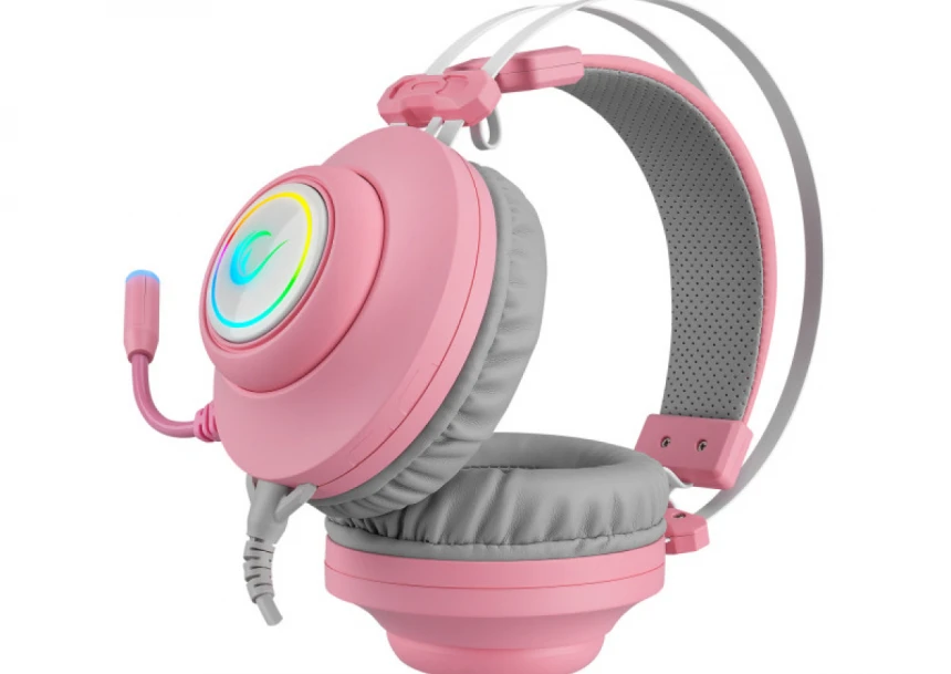 Slušalice sa mikrofonom Rampage RM-K1 PULSAR 7.1 USB + 3.5mm roze