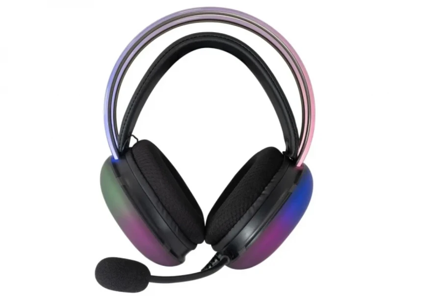 Slušalice sa mikrofonom White Shark FIREFLY 50mm/Multiplatform/RGB/Crna