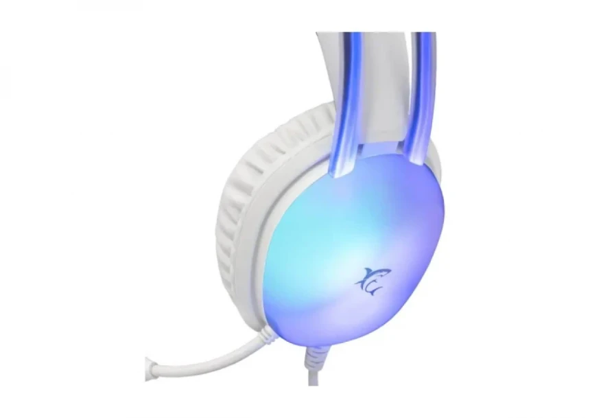 Slušalice sa mikrofonom White Shark PEACOCK 50mm/Multiplatform/RGB/Bela