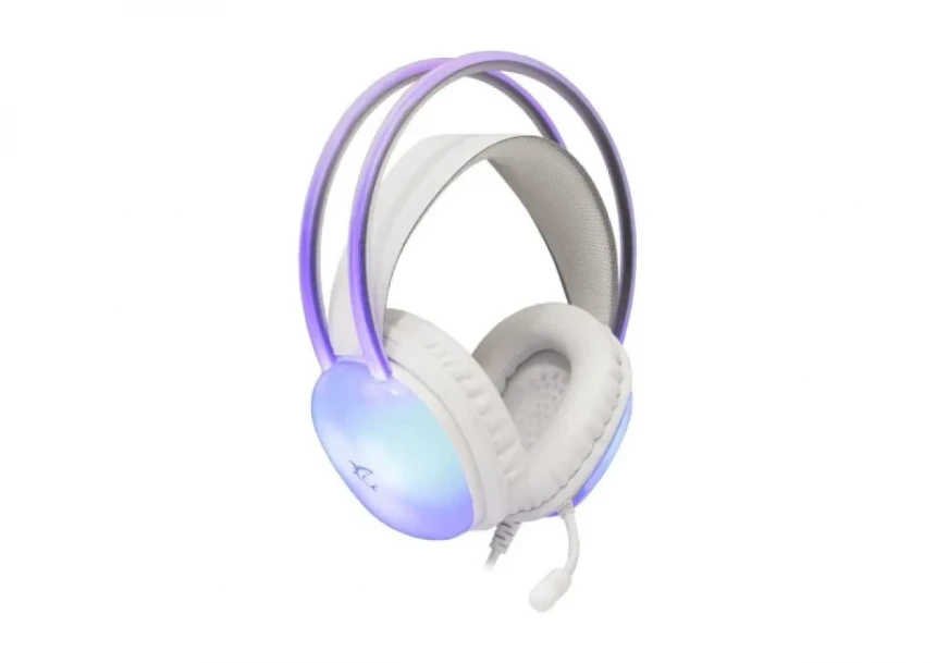 Slušalice sa mikrofonom White Shark PEACOCK 50mm/Multiplatform/RGB/Bela