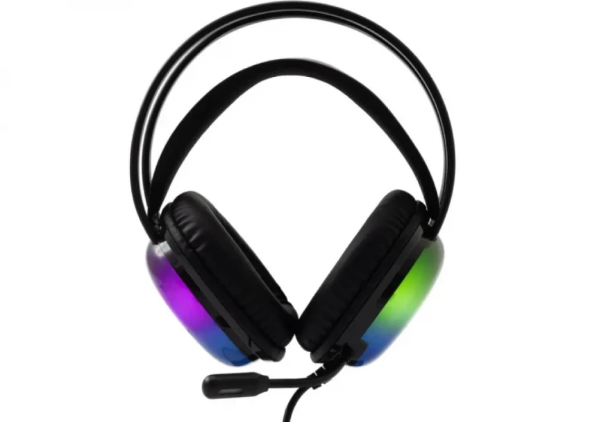 Slušalice sa mikrofonom White Shark PEACOCK 50mm/Multiplatform/RGB/Crna