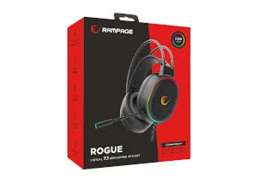 Slušalice žične gaming Rampage ROGUE RGB crne 36162