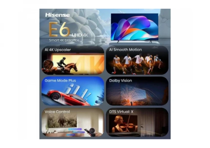 SMART LED TV 55 Hisense 55E6ST 3840x260/UHD/4K/DVB-C/T2/S2/VidaaOS