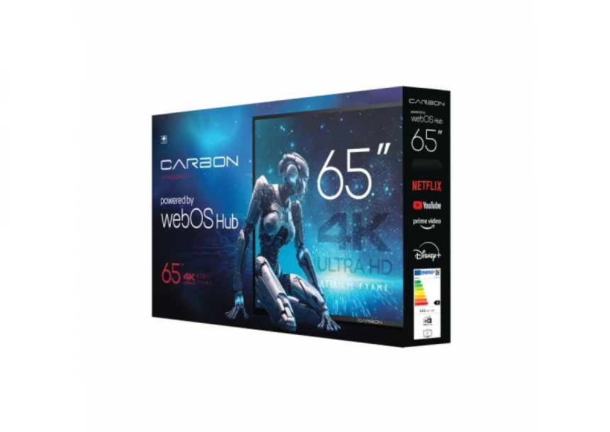 SMART QLED TV 65 Carbon 65QLED4KSW 3840x2160/4K/DVB-T2/Bluetooth/WiFi/Magic Remote/Frameless/webOS