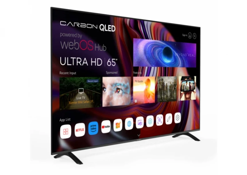SMART QLED TV 65 Carbon 65QLED4KSW 3840x2160/4K/DVB-T2/Bluetooth/WiFi/Magic Remote/Frameless/webOS