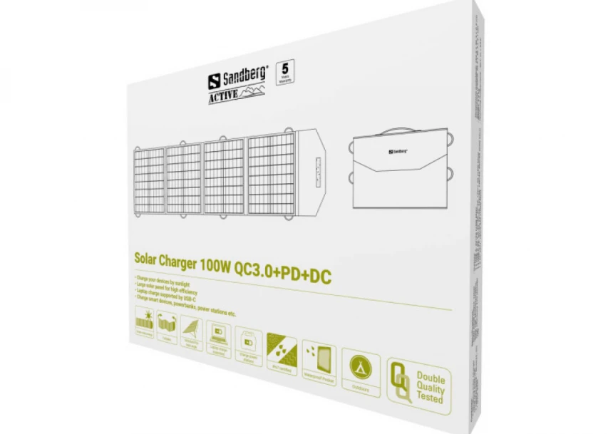 Solarni panel punjač Sandberg 420-81 100W QC3.0/PD/DC