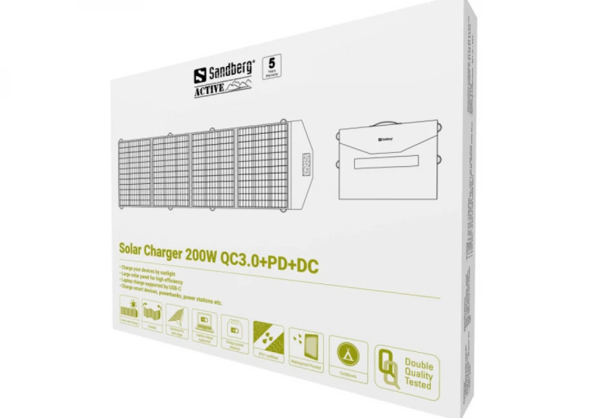 Solarni panel punjač Sandberg 420-82 200W QC3.0/PD/DC