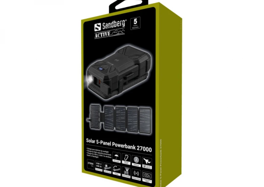 Solarni punjač Sandberg 421-05 13W 1xUSB-A/2xUSB-C/10000mAh/37Wh/IP54