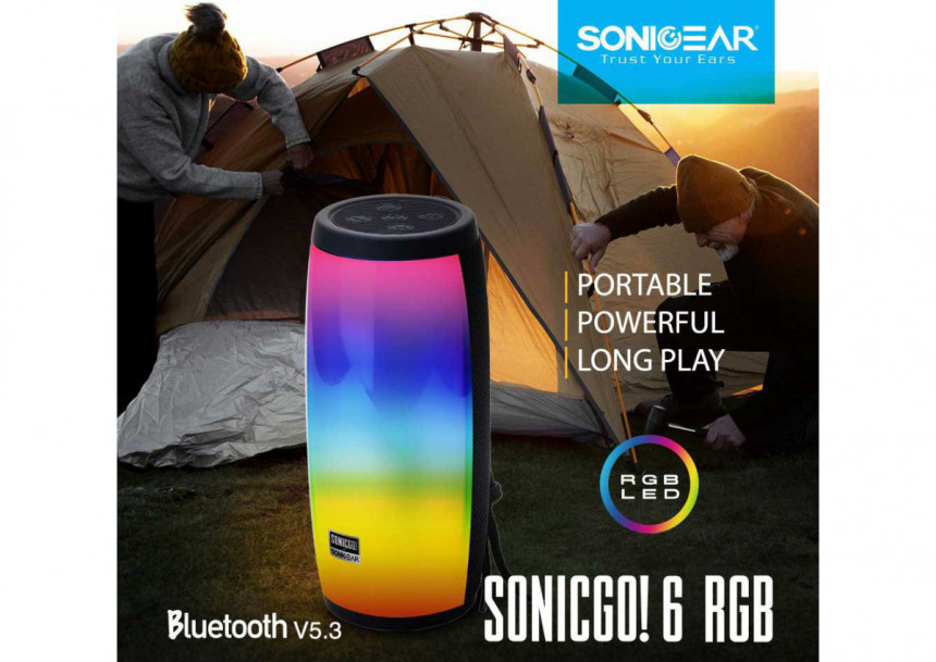 SONICGO! 6 RGB Portable Wireless Bluetooth Speakers