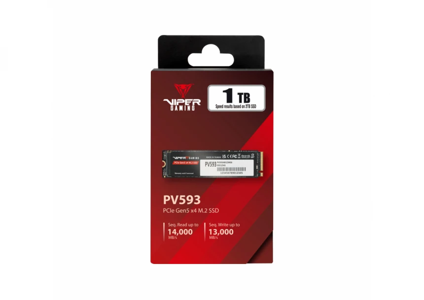SSD M.2 NVMe 1TB Gen 5.0 Patriot PV593 14000MBs/13000MBs PV593P1TBM28H