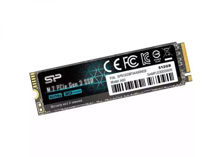 SSD M.2 NVME 512GB SiliconPower SP512GBP34A60M28 A55 2200MBs/1600MBs