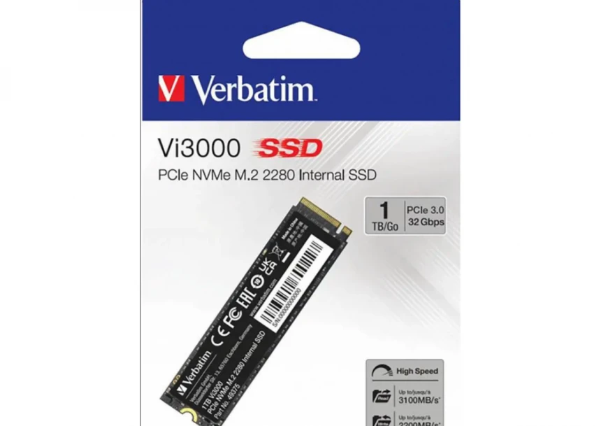 SSD M.2 NVMe Verbatim 1TB Vi3000 3100MBs...