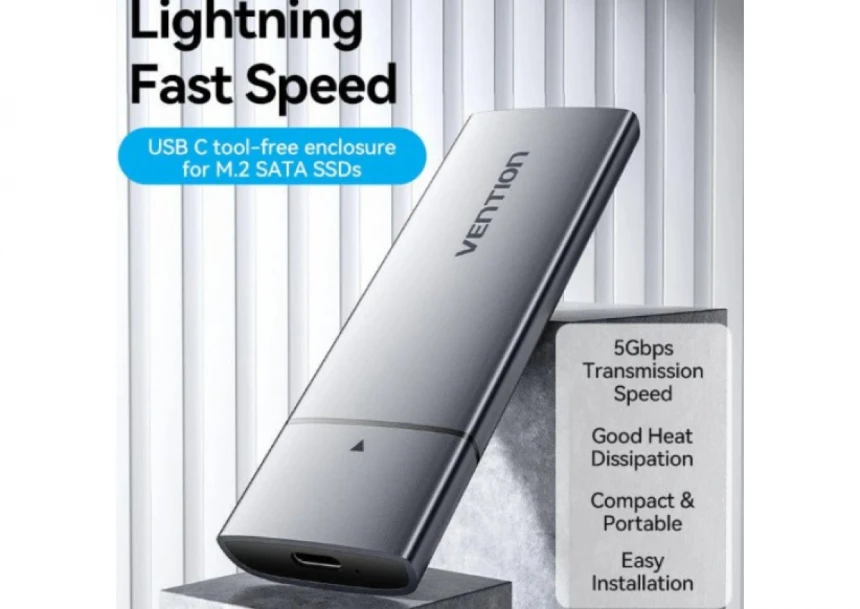 SSD Rack Vention KPEH0 M.2 NGFF USB-C 3.1 Aluminium