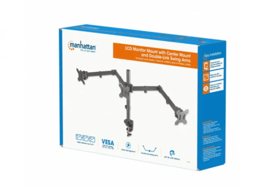 Stoni nosač za 3 monitora Manhattan 461658 13"-27"