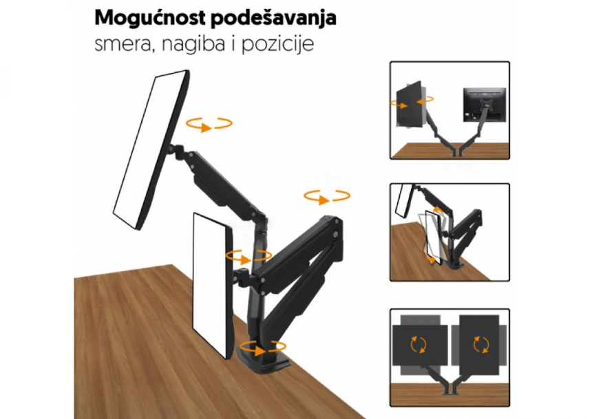 Stoni nosač za dva monitora 17" do 32" MH311D