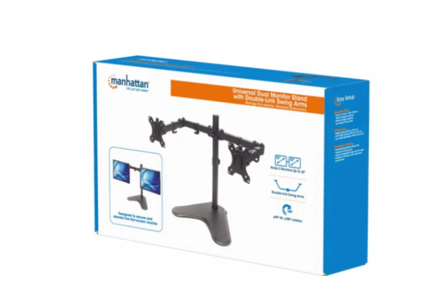 Stoni nosač za dva monitora Manhattan 461559 13"-32"