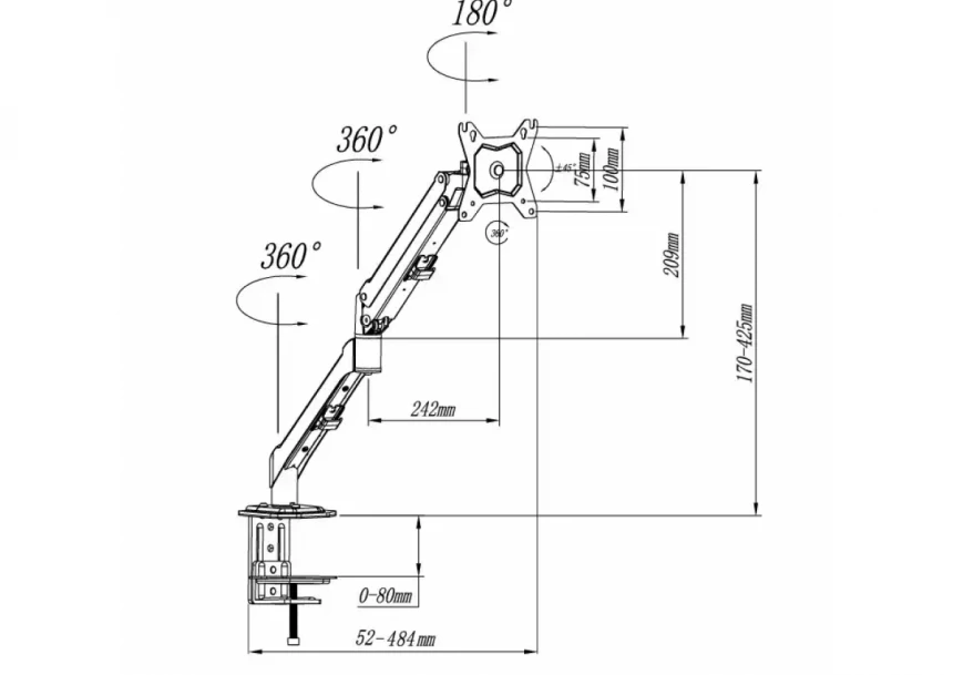Stoni nosač za monitor Prosto MH211B 13-32
