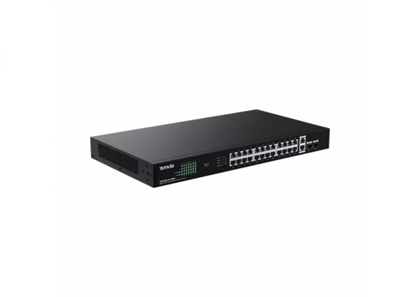 Svič 10/100/1000 26-port + 2SFP Tenda TEG1128P-24-250W/24-Port PoE